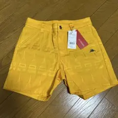 Kappaショートパンツ イエロー 織生地総柄 ストレッチ レディース S