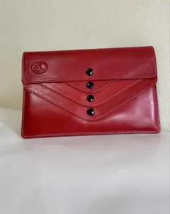 ♦︎ スペイン製　本革財布　赤