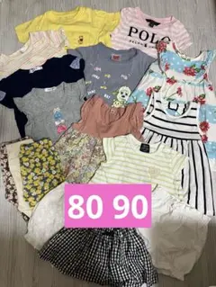 まとめ売り　女の子80 90 ワンピース　Tシャツ　レギンス　トップス