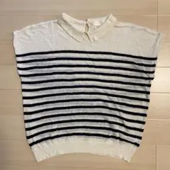 JEANASIS フレンチリネンボーダープルオーバー