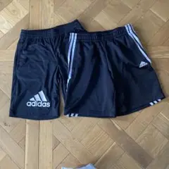 adidas ブラック ハーフパン160 2枚セット