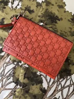 グッチ☆カードケース☆名刺入れ☆オレンジ☆シマ☆