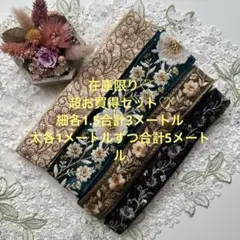 在庫限り超お買得セットインド刺繍リボン合計5メートル