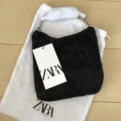新品 ZARA ラインストーン クロス ボディ バッグ