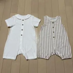 UNIQLOユニクロ　ショートオール　ベビー服　ロンパースセット　60サイズ