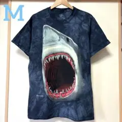 THE MOUNTAIN ザマウンテン 鮫 サメ 半袖 tシャツ ネイビー M