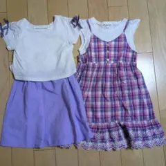 anyFAM チェックワンピース ＆ a.v.v ワンピース 120
