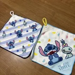 スティッチ ループ付タオル 2枚セット　小さめ