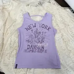 DANSKIN タンクトップ グラフィックプリント パープル