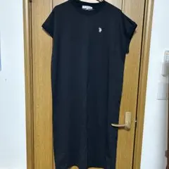 U.S. POLO ASSN. ブラック半袖ワンピース