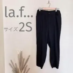 【ラエフla.f...】テーパードパンツ・ウエストゴム・裾ゴム・ゆったり・黒・M