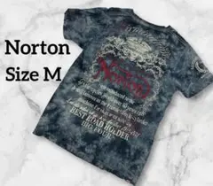 Norton 刺繍 タイダイ柄　Tシャツ バイカー　サイズ　M