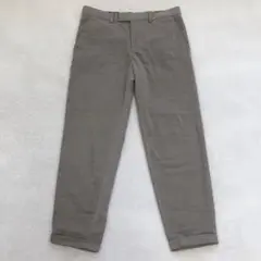 H＆M シンプルパンツ メンズボトム スリムフィット スラックス ベーシック 茶
