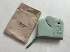 LIZDAYS リズデイズ 二つ折り財布 ゾウさん ライトグリーン