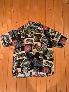 オートバイ柄シャツ