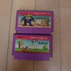 商品説明必読】ファミコンソフト　2本セット 動作未確認　ジャンク　ダックハント他