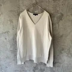 COMME CA ISM ホワイト Vネック ニット セーター - サイズM