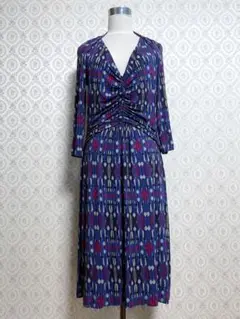 ETRO エトロ ブルー柄物ワンピース