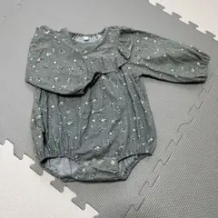 juo コーデュロイ 花柄 ロンパース 80cm