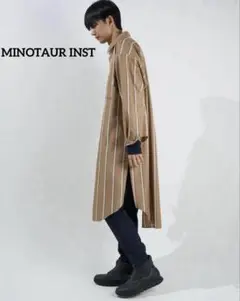 MINOTAUR INST. ストライプ オーバーサイズ　ロング　シャツ 長袖