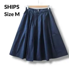 《美品》SHIPS for women コットンタイプライタースカート 38 紺