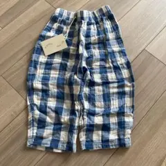 【美品】organic zoo ギンガムチェック　ロングパンツ 4-5y
