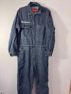 Snap-on デニムオーバーオール MECHANIC刺繍 美品 】スナップオン WISCONSIN刺繍 10oz デニムつなぎ Mサイズ