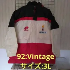 Lotto ACミラン ベンチコート L Motta 90s セリエA 希少 Lotto ACミラン ベンチコート L Motta 90s セリエA 希少
