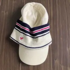 VIVA HEAT ストライプニット帽 クリーム色