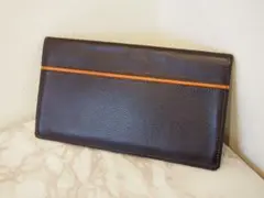 ★美品★エルメス フレミング オレンジライン 長札入れ □L刻印