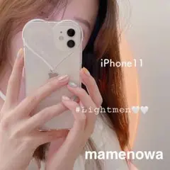 韓国　iPhone11ケース　スマホケース　ハート　クリア　透明　可愛い