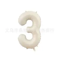 ナンバーバルーン 3 バルーン 3歳 風船 数字 バースデー くすみ 誕生日