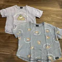 manina Tシャツ 2枚セット 90センチ 紫 保育園着