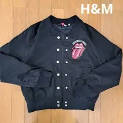 H&M DIVIDED ローリング・ストーンズ スカジャン 黒 古着
