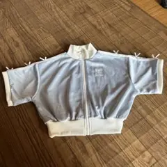 140cm ファスナー付き半袖　水色　キッズ女の子
