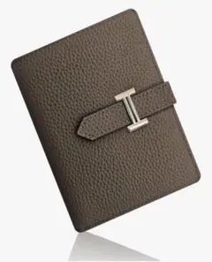 大特価‼️財布 レディース 財布二つ折り 薄型 ミニ財布 本革レザー　ブラウン