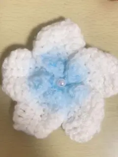 かぎ編み プルメリア クリップ