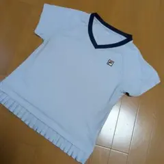 FILA Vネック Tシャツ XL ライトグレー