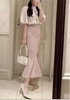 グレイル GRL バルーンスリーブマーメイドワンピース[k8894a] Sサイズ