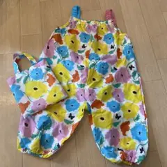 kukka hippo クッカヒッポ プレイウエア 砂場着 90サイズ 花柄