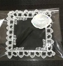 近沢レース おにぎり ブラック タオルハンカチ