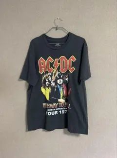GAP AC/DC スミクロ バンドツアーTシャツ ブラック 最安値価格