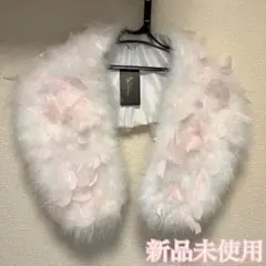 即日配送 新品未使用 振袖ショール 成人式 ピンク 白