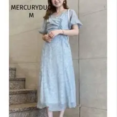 【MERCURYDUO】 2WAYフロントタックフラワーワンピース