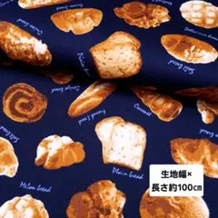 綿生地 オックス パン柄 ネイビー 1m