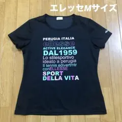 ellesse ブラック プリント Tシャツ M