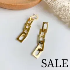 ✨現品限り✨セール✨新品✨ピアス ロングピアス スクエア 5連 おしゃれ 韓国