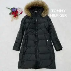 【トミーヒルフィガー】ロングダウンコート エコファー フード