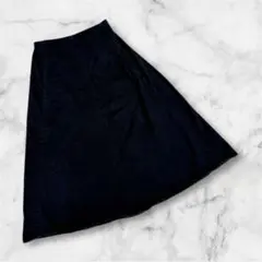 ユニクロ　フレアスカート　フリー　ネイビー