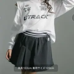 【U.TRACK】 インナーパンツ付きアシンメトリープリーツスコート110cm